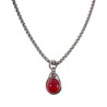 60cm x 3mm Jasseron-Ketting + Rode Drakenader Agaatsteen Hanger RVS