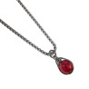60cm x 3mm Jasseron-Ketting + Rode Drakenader Agaatsteen Hanger RVS