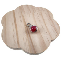 60cm x 3mm Jasseron-Ketting + Rode Drakenader Agaatsteen Hanger RVS