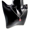 60cm x 3mm Jasseron-Ketting + Rode Drakenader Agaatsteen Hanger RVS