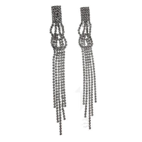 117mm Lang Clip-on Oorbellen Dames Oorclips met Heldere Zirkoniasteen