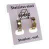 ∅13mm Oorringen Unisex - RVS Zilvekleur-Goldkleur- Bicolor Oorbellen
