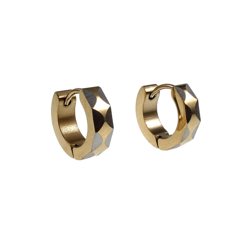 ∅13mm Oorringen Unisex - RVS Zilvekleur-Goldkleur- Bicolor Oorbellen ∅13mm Oorringen Unisex - RVS Zilvekleur-Goldkleur- Bicolor Oorbellen