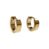 ∅13mm Oorringen Unisex - RVS Zilvekleur-Goldkleur- Bicolor Oorbellen