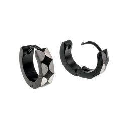 ∅13mm Oorringen Unisex - RVS Zwarte PVD-Coating - Bicolor Oorbellen