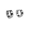 ∅13mm x 4mm Oorringen Unisex - Gepolijst RVS - Zilverkleur Oorbellen Dames - Heren