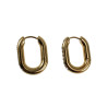 22mm x 16mm U-Oorringen Dames - Veguld RVS - Oorbellen met Strass