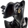 22mm x 16mm U-Oorringen Dames - Veguld RVS - Oorbellen met Strass