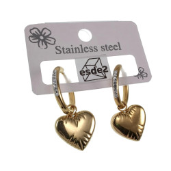 Oorbellen met Harthanger Dames - Veguld RVS Oorringen met Strass