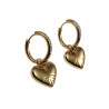 Oorbellen met Harthanger Dames - Veguld RVS Oorringen met Strass