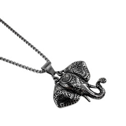 Olifant Hanger Unisex - RVS - Grote Olifantenkop Hanger Dames - Heren