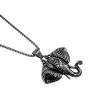60cm x 3mm Jasseron-Ketting + Grote Olifantenkop Hanger Unisex - RVS