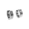 ∅13mm x 4mm Oorringen Unisex - Zilverkleurig RVS Oorbellen met Strepen