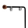∅13mm x 4mm Oorringen Unisex - Zilverkleurig RVS Oorbellen met Strepen