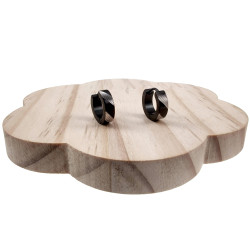 ∅13mm Oorringen Unisex - RVS Zwarte PVD-Coating Oorbellen met Strepen
