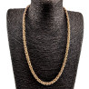60cm Koningsketting Heren - Verguld RVS Byzantijnse Schakelketting