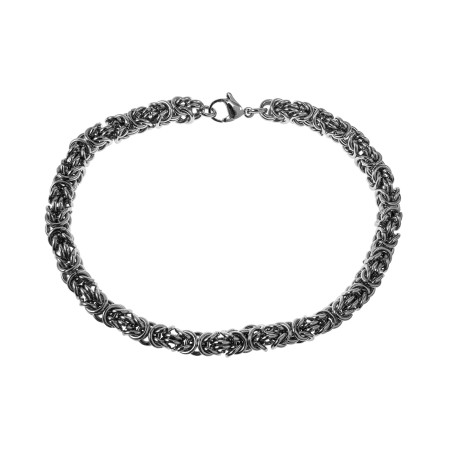 20cm Koningsarmband Heren - Gepolijst RVS - Byzantijnse Schakelarmband