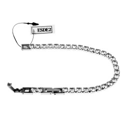 16cm tot 18cm x 3mm Armband Dames - Gepolijst RVS -Tennisarmband met Zirkonias