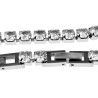 16cm tot 18cm x 3mm Armband Dames - Gepolijst RVS -Tennisarmband met Zirkonias