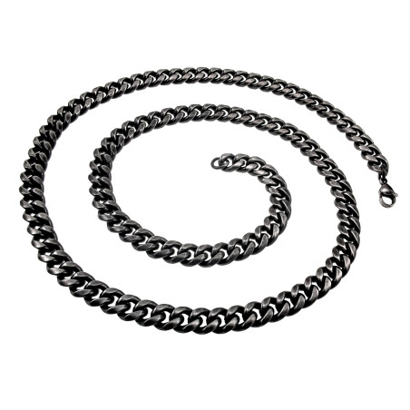 60cm x 8mm Gurmet Ketting Heren - Verouderd RVS - Schakelketting