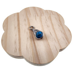 RVS Handgemaakt Visgraat Techniek Natuurlijke Turquoise steen Hanger