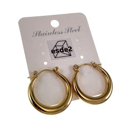 ∅22mm Oorringen Dames - Verguld RVS - Goudkleurige Oorbellen