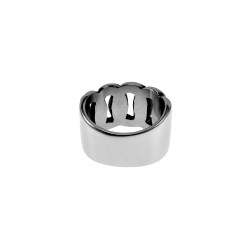 14mm Brede Ring Unisex - Gepolijst RVS - Gourmet-Design Ring Dames - Heren