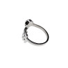 Ring Dames - Gepolijst RVS - Blad Ring met Witte Parel - Verstelbaar