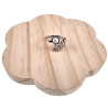 Ring Dames - Gepolijst RVS - Blad Ring met Witte Parel - Verstelbaar