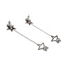 Langer 56cm Oorbellen Dames Gepolijst RVS - Steroorbellen met Ketting