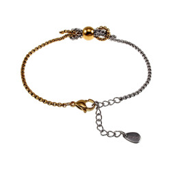RVS Zilverkleur en Goudkleur Tennisarmband - Strik Armband Verstelbaar