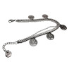 15cm tot 19cm Armband Dames - RVS Zilverkleur - Triple Armband met Vijf Levensboom Hanger - Verstelbaar