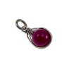 60cm x 3mm Jasseron-Ketting + Rozepaars-Blauwpaars Kristal Hanger RVS
