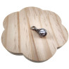 60cm asseron-Ketting + Witte Howliet Steen Hanger RVS - Handgemaakt