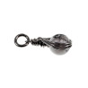 60cm asseron-Ketting + Witte Howliet Steen Hanger RVS - Handgemaakt