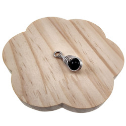 60cm x 3mm Jasseron-Ketting + Gepolijst Onyx Steen Hanger RVS