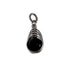 60cm x 3mm Jasseron-Ketting + Gepolijst Onyx Steen Hanger RVS