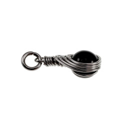 60cm x 3mm Jasseron-Ketting + Gepolijst Onyx Steen Hanger RVS