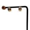 ∅13mm 7mm Oorringen Unisex Bicolor RVS Oorbellen met Griekse Details