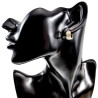 ∅13mm 7mm Oorringen Unisex Bicolor RVS Oorbellen met Griekse Details