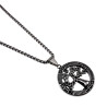 ∅27mm Levensboom Hanger Dames - Gepolijst RVS - Medaillon