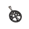 ∅27mm Levensboom Hanger Dames - Gepolijst RVS - Medaillon