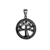 ∅27mm Levensboom Hanger Dames - Gepolijst RVS - Medaillon
