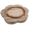 19cm Armband Dames - Gepolijst Roségoud Plated - Armband met Plaatje Versierd met Zirkonias - Gourmet Tennisarmband
