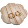 Dames - Verguld RVS - Goudkleurige Oorringen met Details ∅21mm