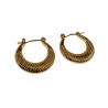 Dames - Verguld RVS - Goudkleurige Oorringen met Details ∅21mm