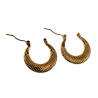 Dames - Verguld RVS - Goudkleurige Oorringen met Details ∅21mm