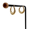 Dames - Verguld RVS - Goudkleurige Oorringen met Details ∅21mm