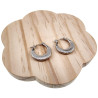 Dames - Gepolist RVS - Zilverkleurige Oorringen met Details ∅21mm
