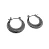 Dames - Gepolist RVS - Zilverkleurige Oorringen met Details ∅21mm